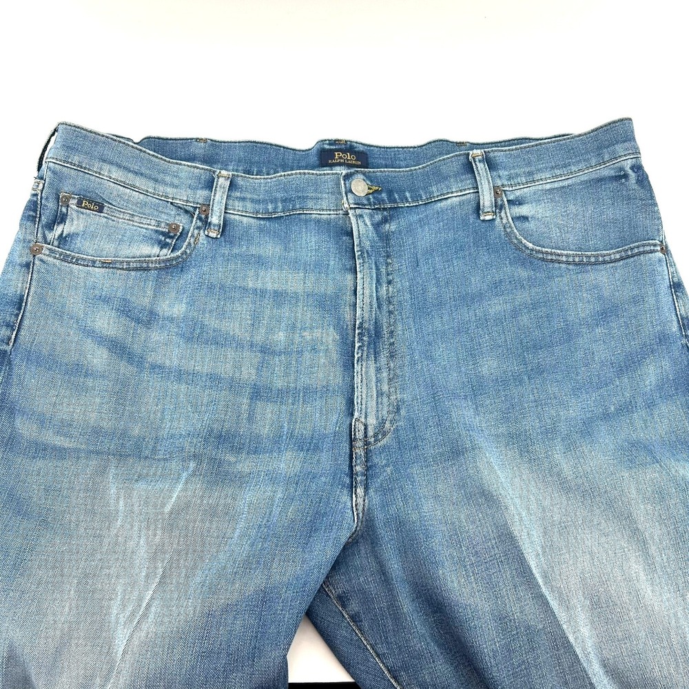 Polo Ralph Lauren Hampton Relaxed Straight Jeans Blue 42x36 TALL Denim Mens